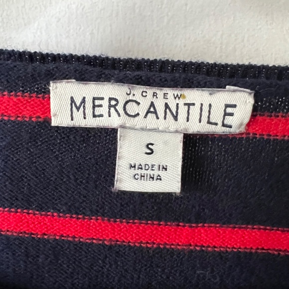 J. Crew Mercantile Womens Medium Navy Red Sweater Striped - Small - Picture 3 of 3